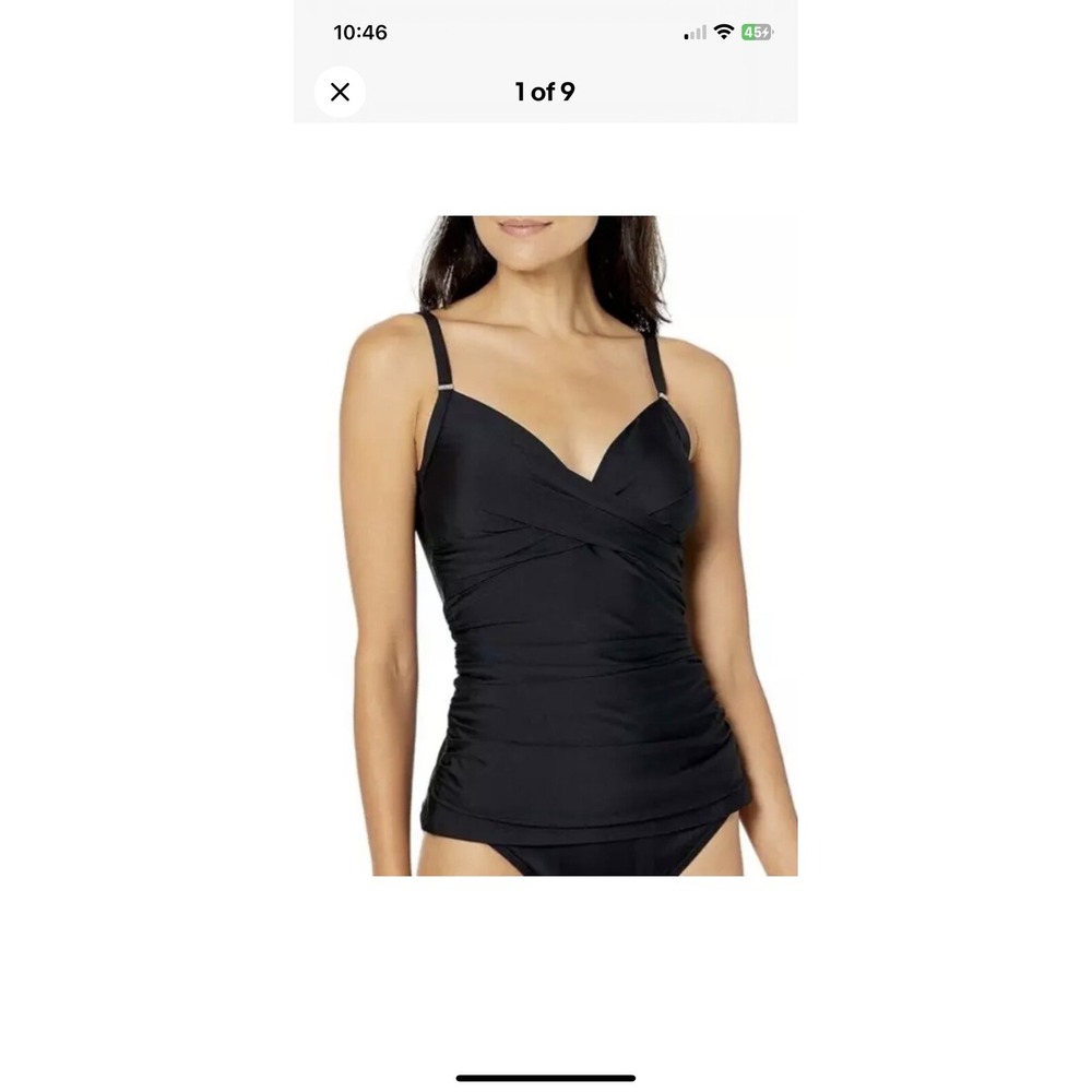 Calvin Klein Women Tankini Swimsuit Top‎ & Bottom Black Size Small NWT $126 - Picture 6 of 10